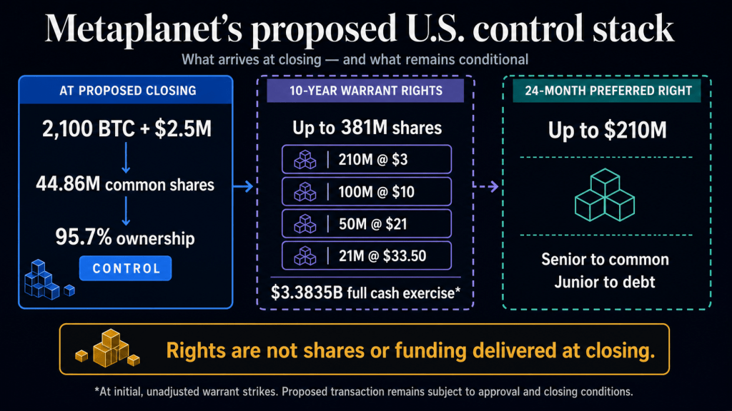 Metaplanet’s US Bitcoin treasury bet could unlock up to $3.4 billion, but there’s a catch