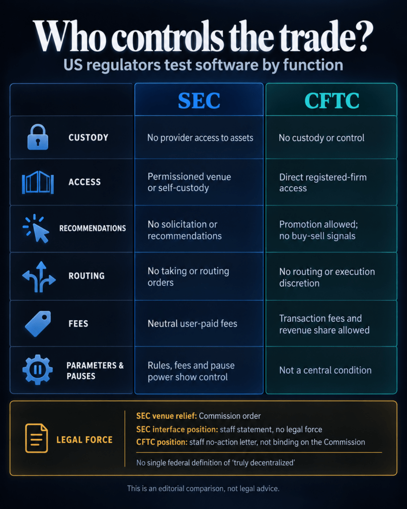 Why truly decentralized DeFi needs no legal exemption according to SEC Commissioner Hester Peirce