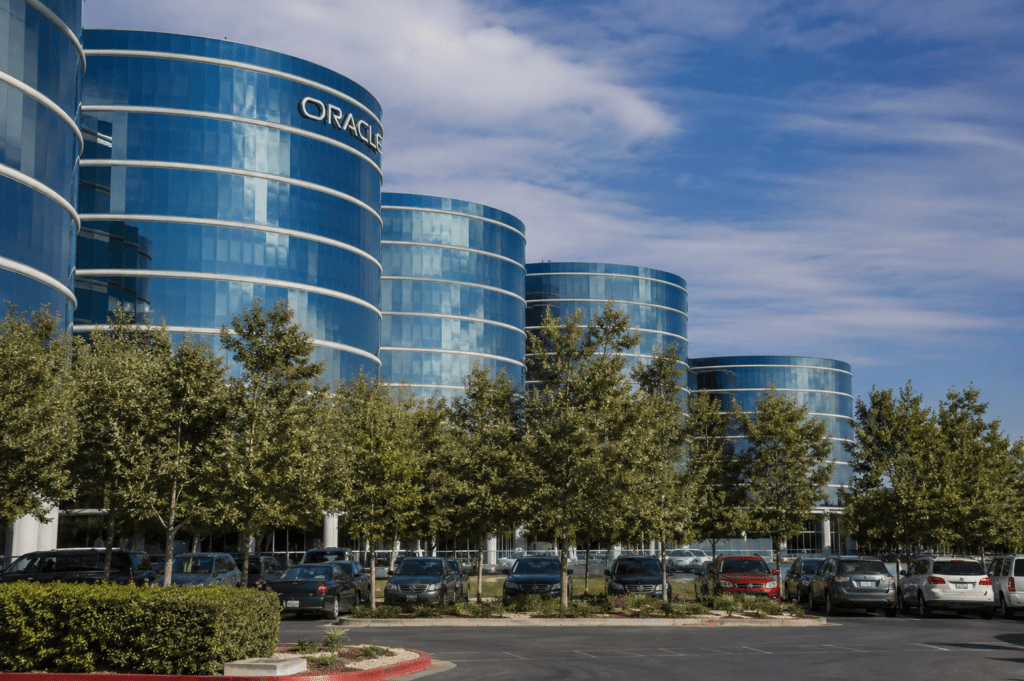 Why is Oracle stock up nearly 4% today?